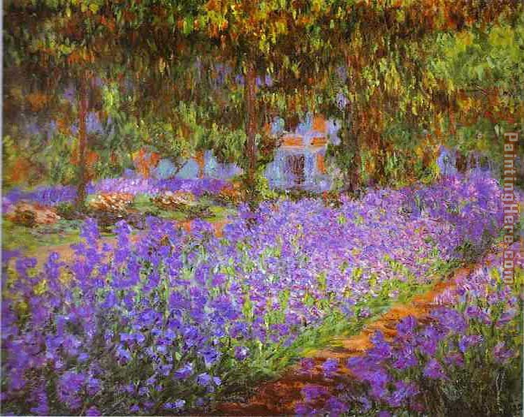 Irises in Monet's Garden painting - Claude Monet Irises in Monet's Garden art painting